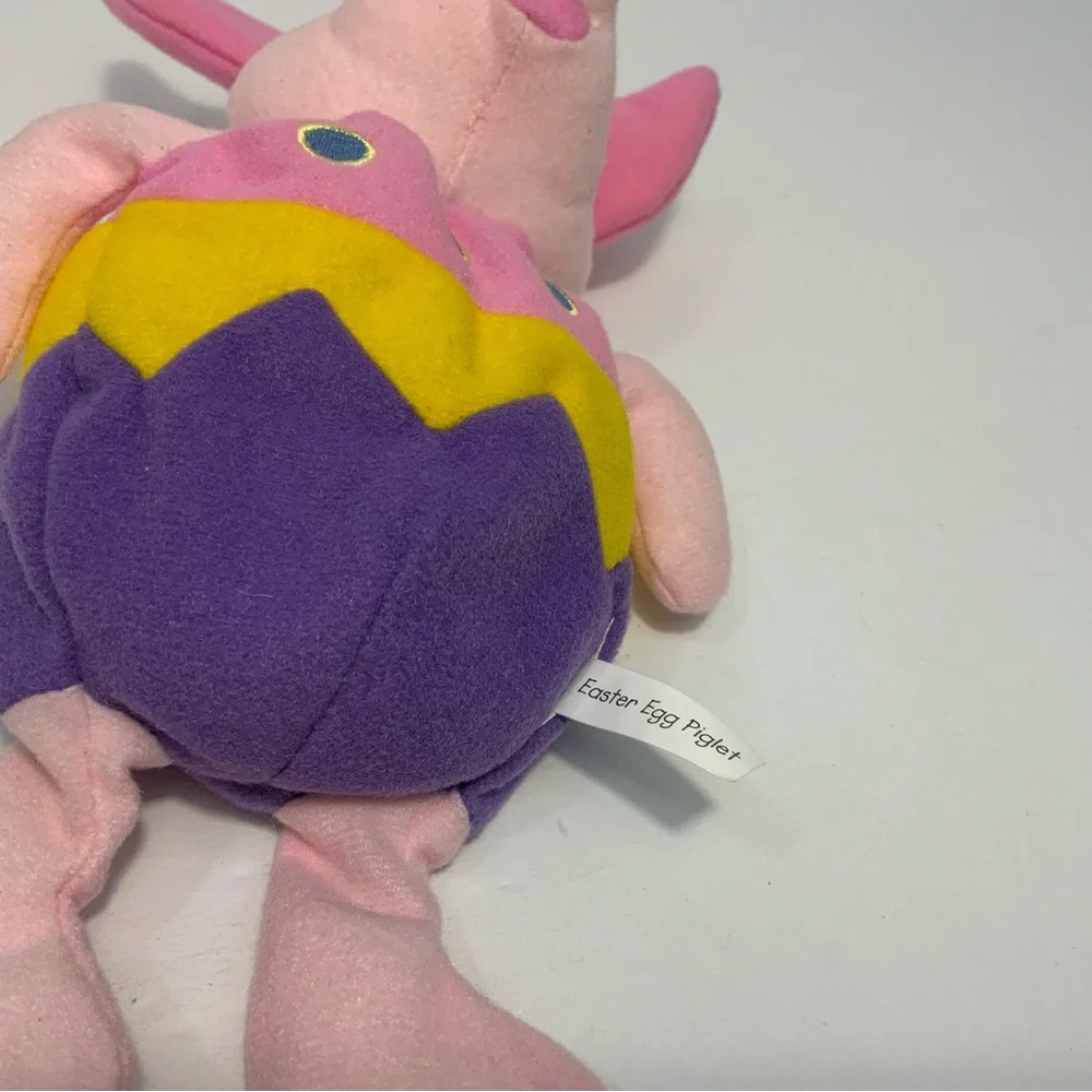 Disney Store Winnie the Pooh Easter Egg Outfit Piglet 8” Mini Bean Bag Plush Toy - Picture 6 of 7